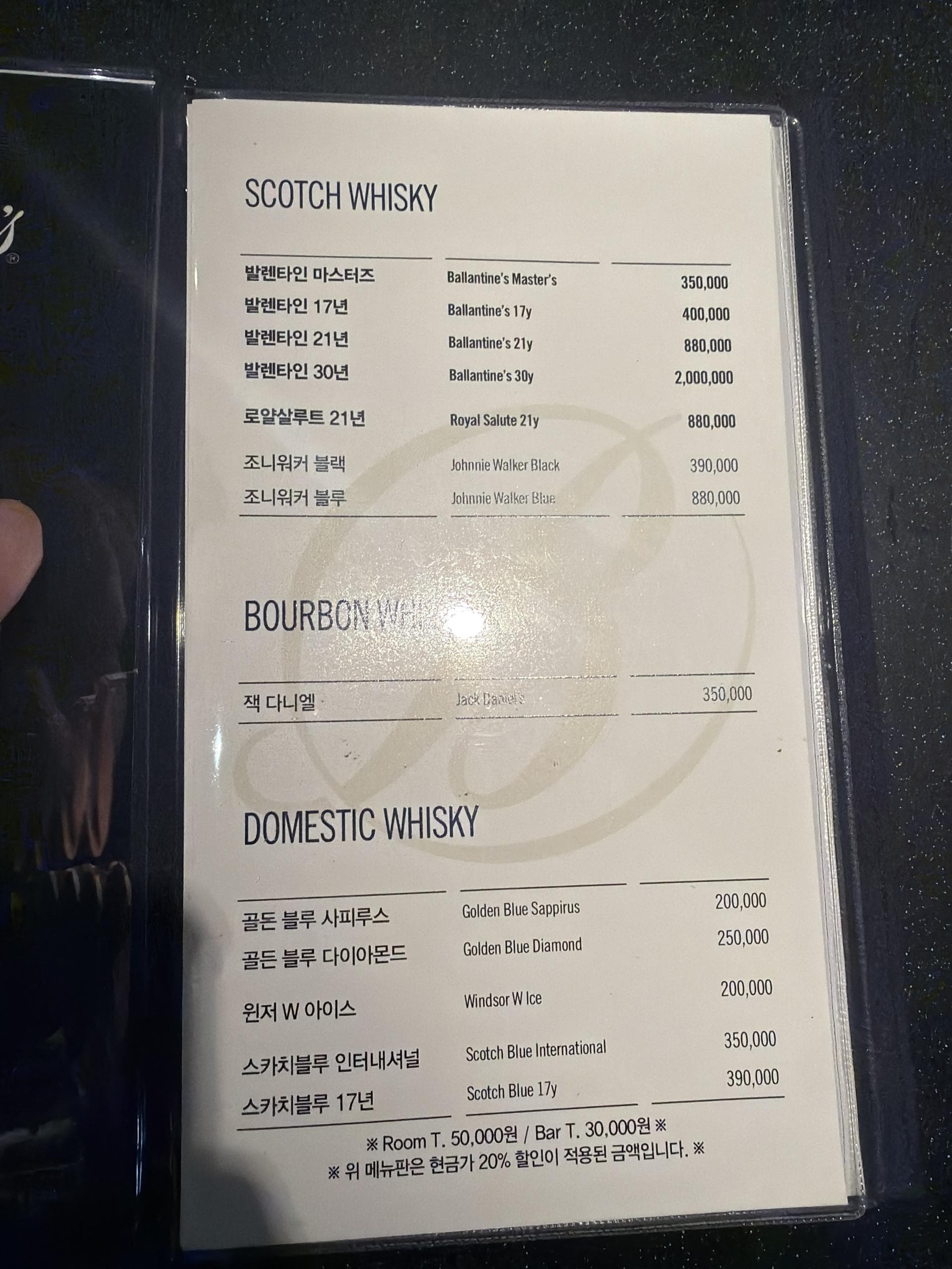 울산 남구 달동 디올(룸)(ROOM) (김○석 실장) 주대 및 메뉴 가격표 안내 (0)